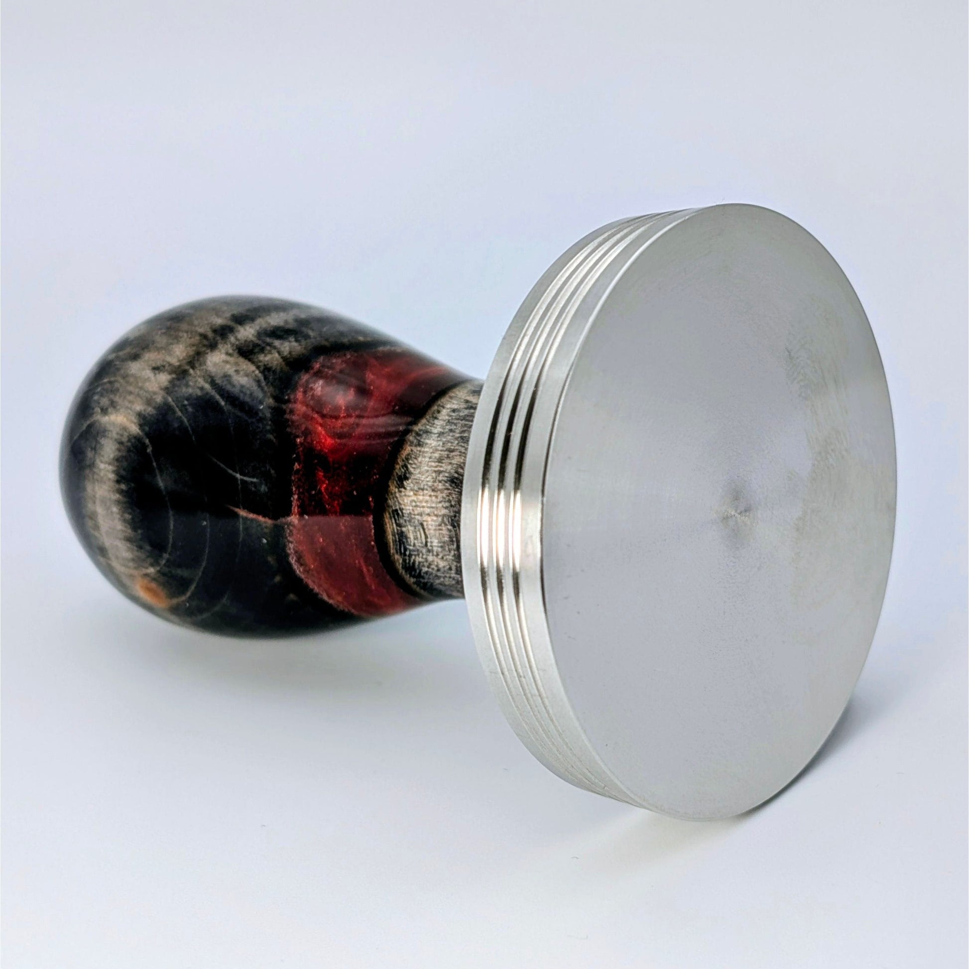 Epoxy Elegance Tamper #22 – Dunkles Holz & Rauchrot Tamper EMMERICH Art - Rheinland.Coffee