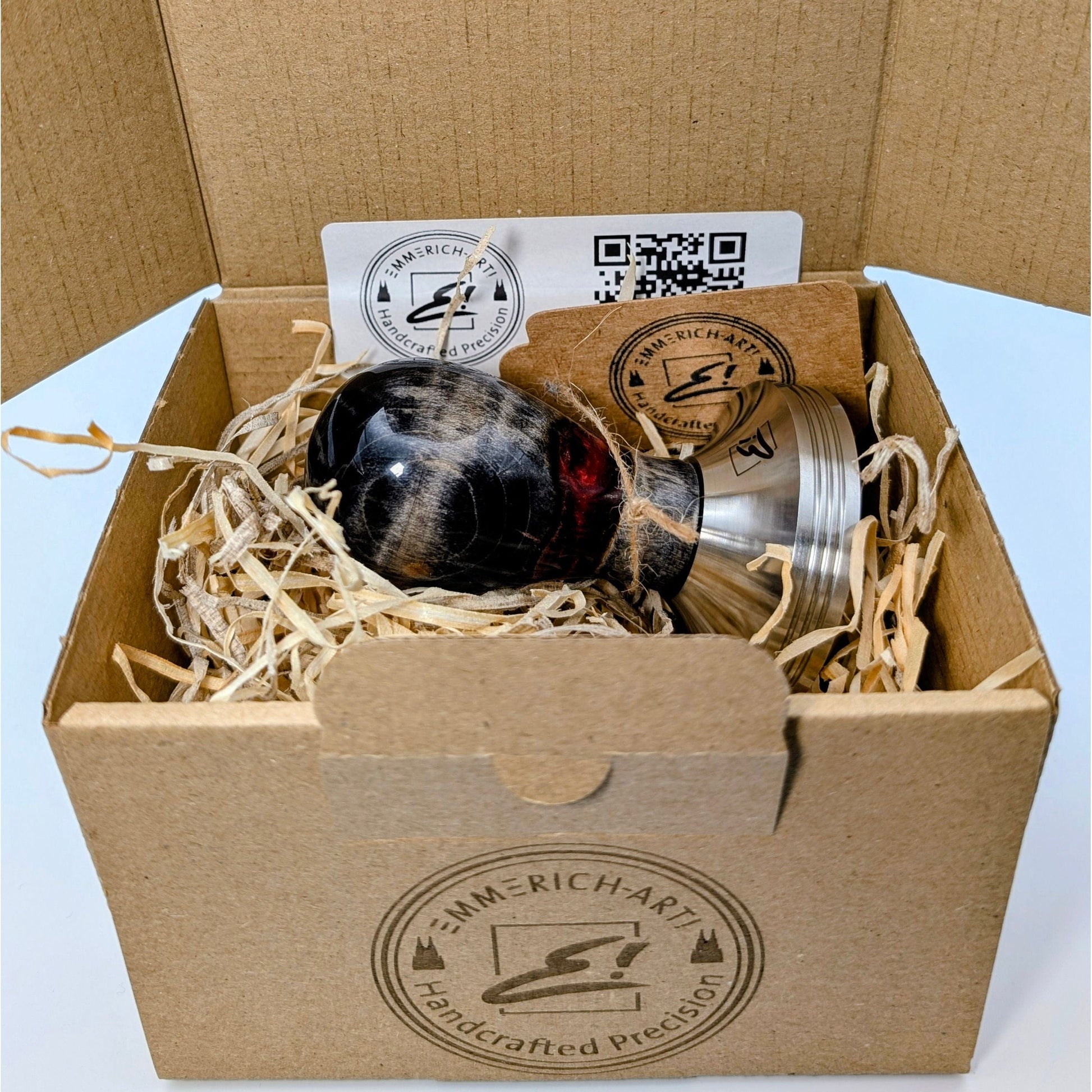 Epoxy Elegance Tamper #22 – Dunkles Holz & Rauchrot Tamper EMMERICH Art - Rheinland.Coffee