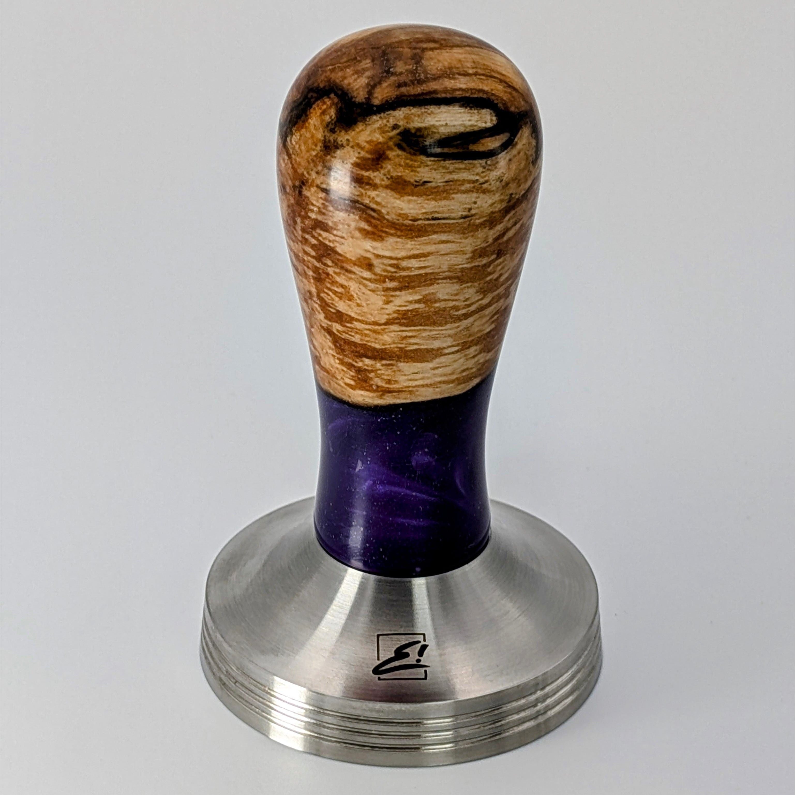 Epoxy Elegance Tamper #3 – Pappelmaser & Violett Tamper EMMERICH Art - Rheinland.Coffee