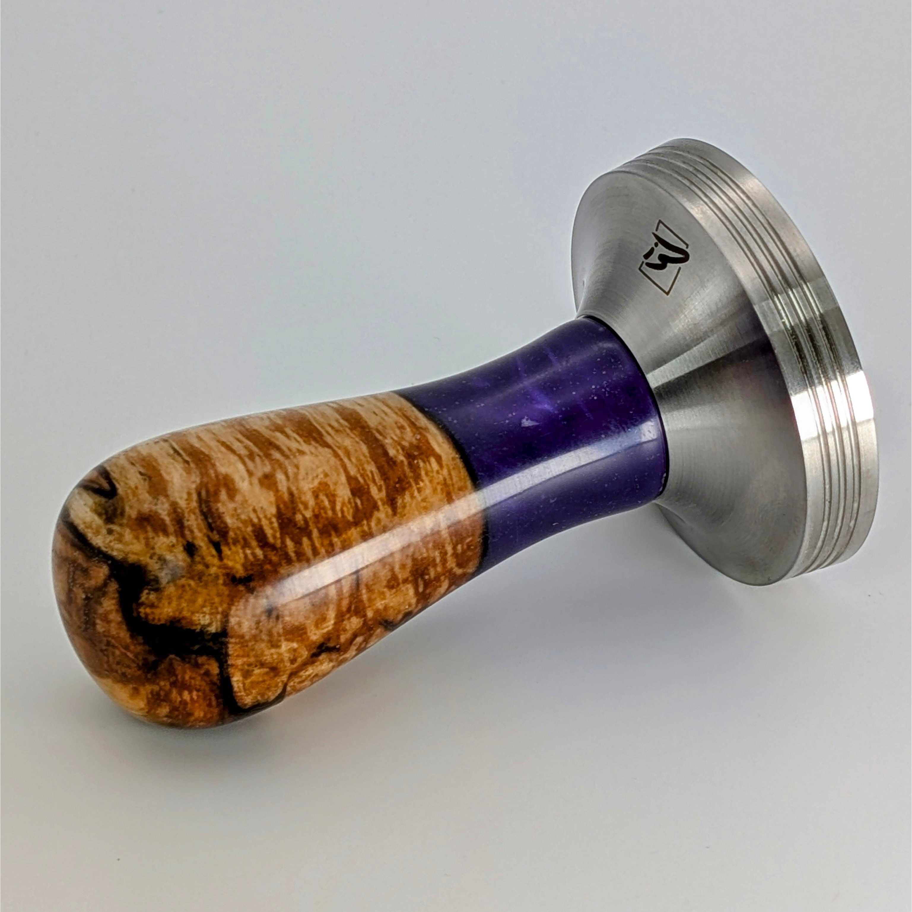Epoxy Elegance Tamper #3 – Pappelmaser & Violett Tamper EMMERICH Art - Rheinland.Coffee