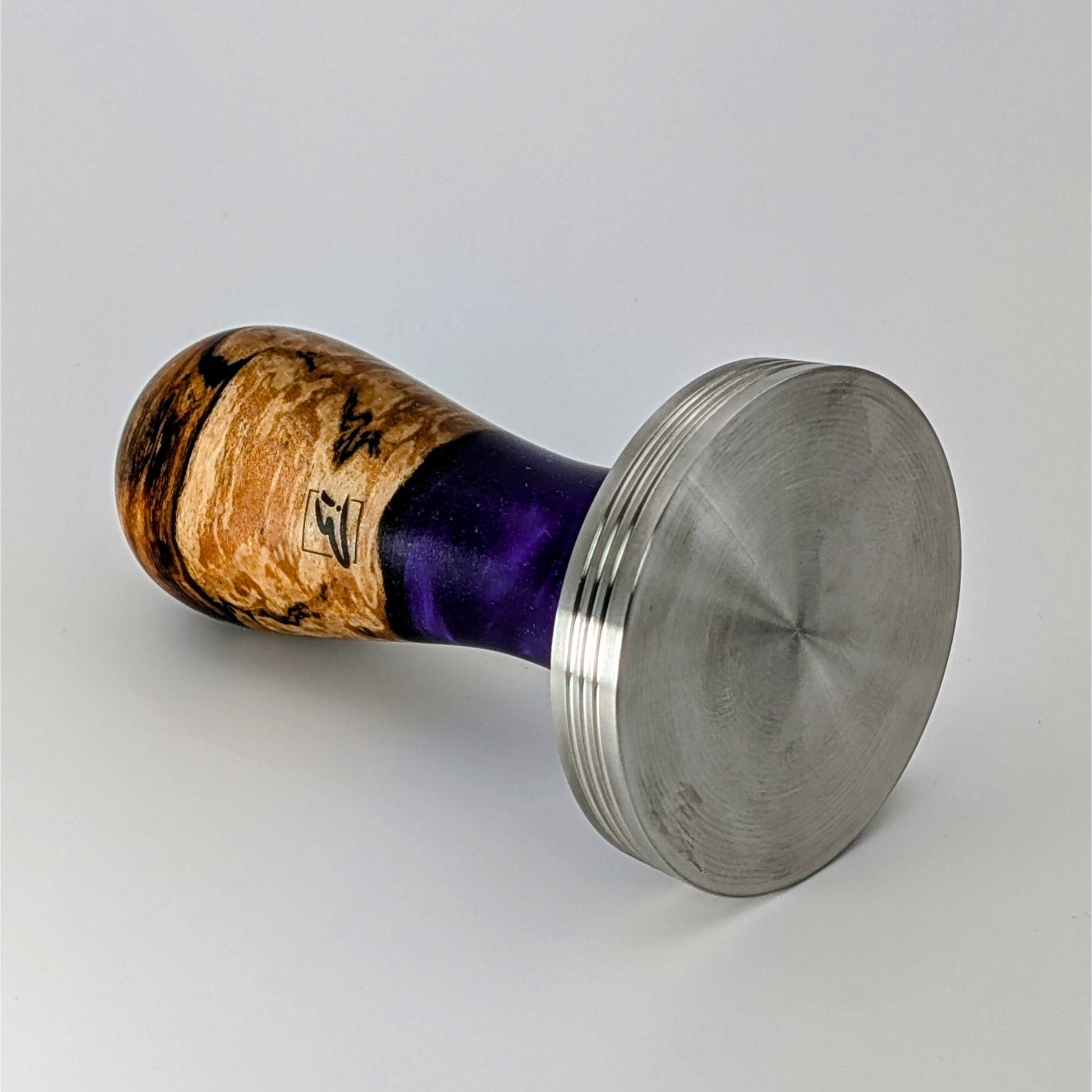 Epoxy Elegance Tamper #3 – Pappelmaser & Violett Tamper EMMERICH Art - Rheinland.Coffee