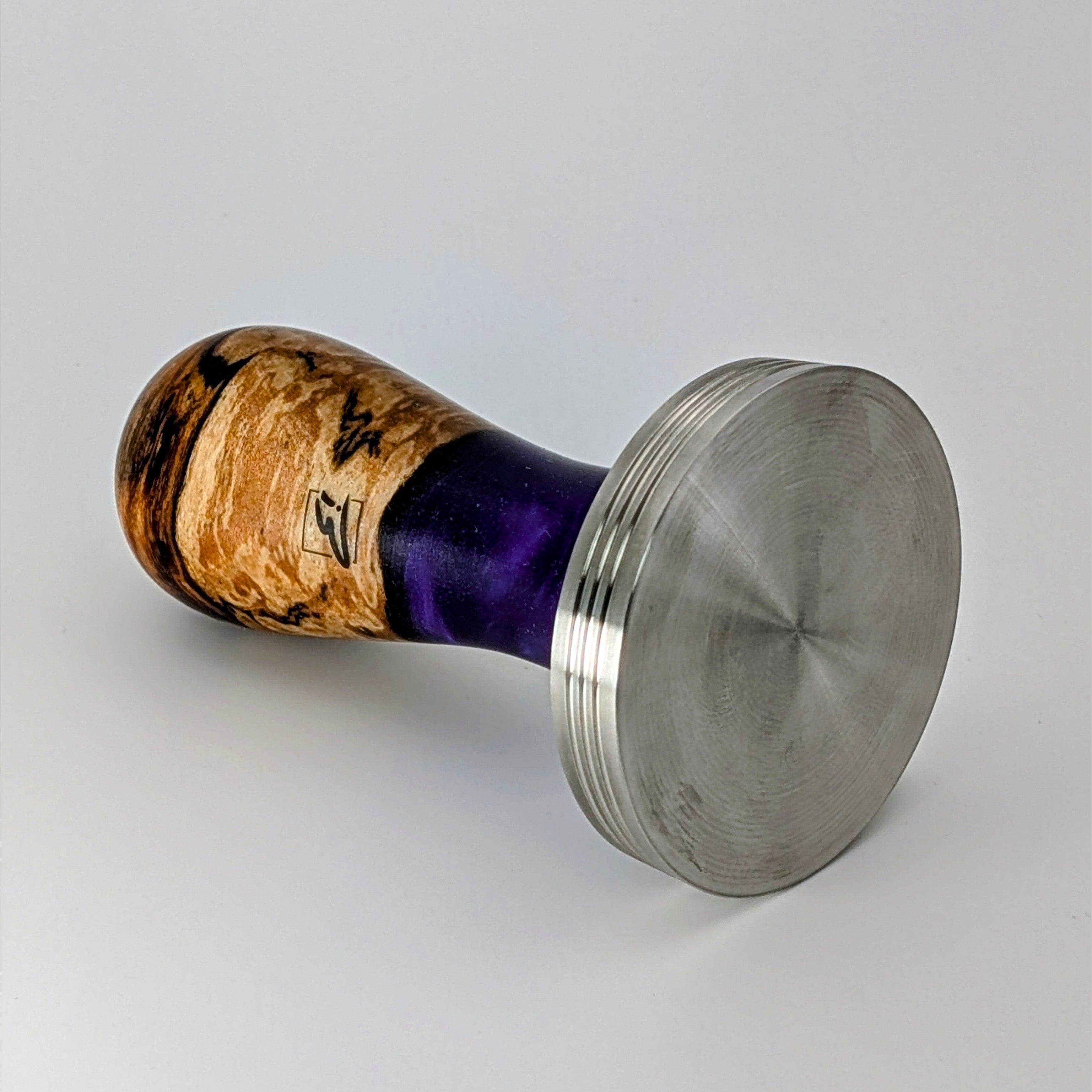 Epoxy Elegance Tamper #3 – Pappelmaser & Violett Tamper EMMERICH Art - Rheinland.Coffee