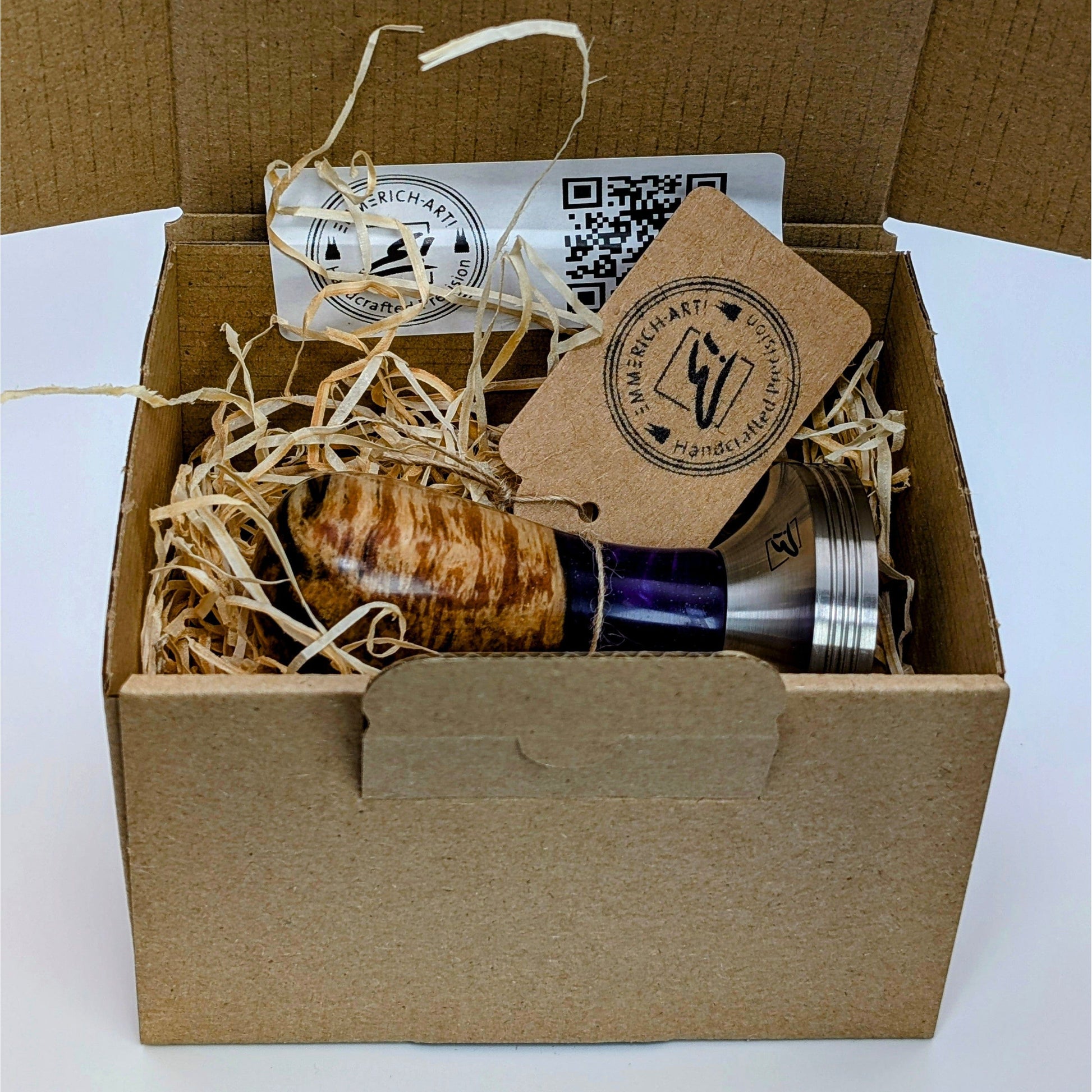 Epoxy Elegance Tamper #3 – Pappelmaser & Violett Tamper EMMERICH Art - Rheinland.Coffee