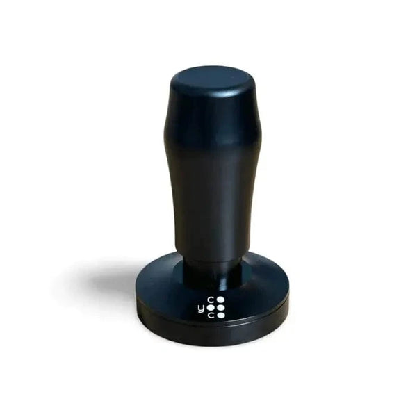LAOYE Drukregelende koffietamper, 58 mm, met 2 veren, barista-stempel met 10 kg aandrukkracht, tamper voor koffiezetapparaat, incl. tampermat, puckscreen