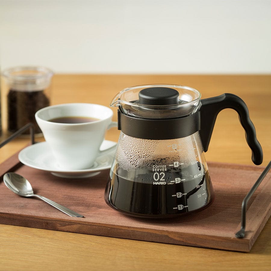 Hario V60 Coffee Dripper und Server SET Glas Schwarz Kaffee mobil Hario - Rheinland.Coffee