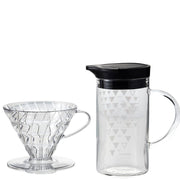 Hario V60 Dripper & Thermo Color Server Set 02 - Clear Hario Handfilter Rheinland Coffee