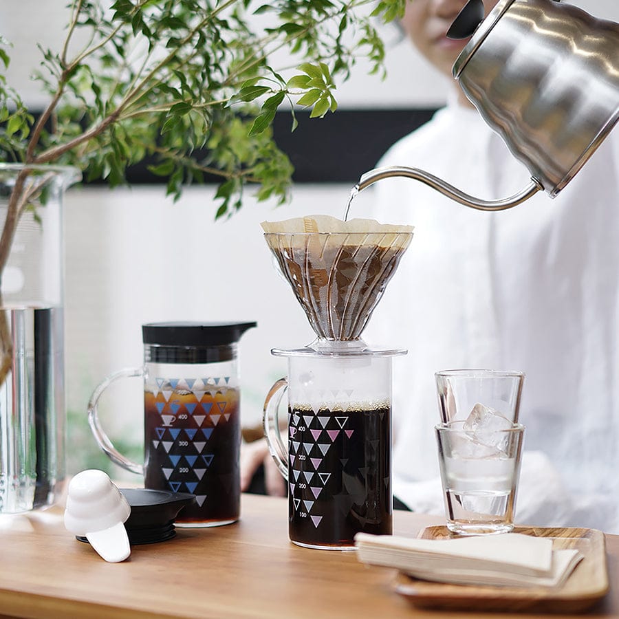 Hario V60 Dripper & Thermo Color Server Set 02 - Clear Hario Handfilter Rheinland Coffee