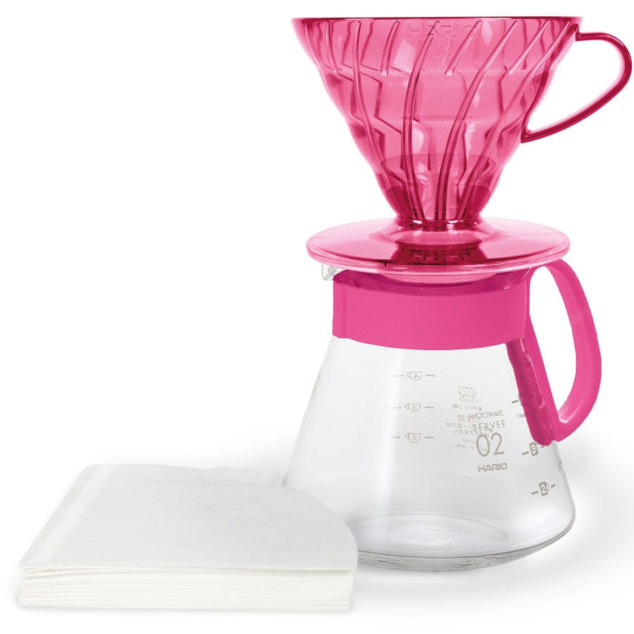 Hario V60 Dripper & Server Set 02 – Candy Edition Hario Kaffee mobil Flamingo Pink Rheinland Coffee