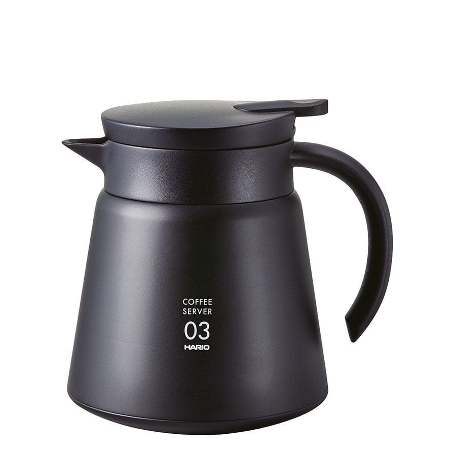 Thermoskanne von Hario V60 Insulated Stainless Steel Server PLUS 800 black Isoliert Kanne Hario - Rheinland.Coffee