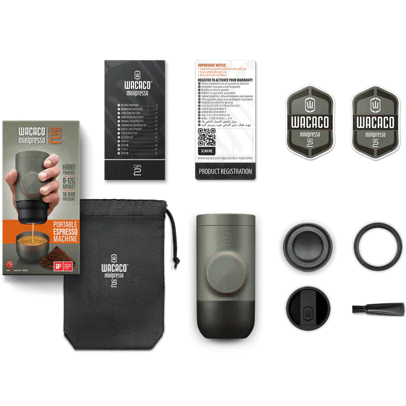 Wacaco Minipresso GR2 – Kompakter Hand-Espresso neu gedacht Kaffee mobil WACACO - Rheinland.Coffee