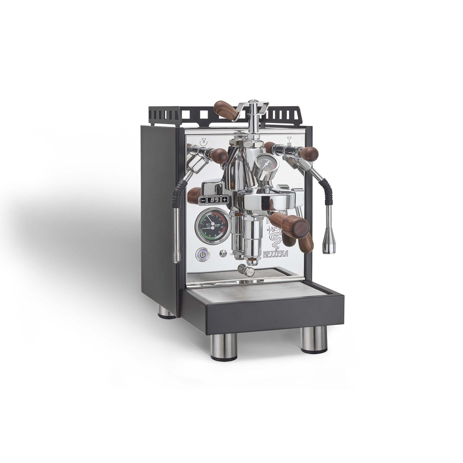 Bezzera Aria Top PID Schwarz, Holzquadrate – Ansicht 3