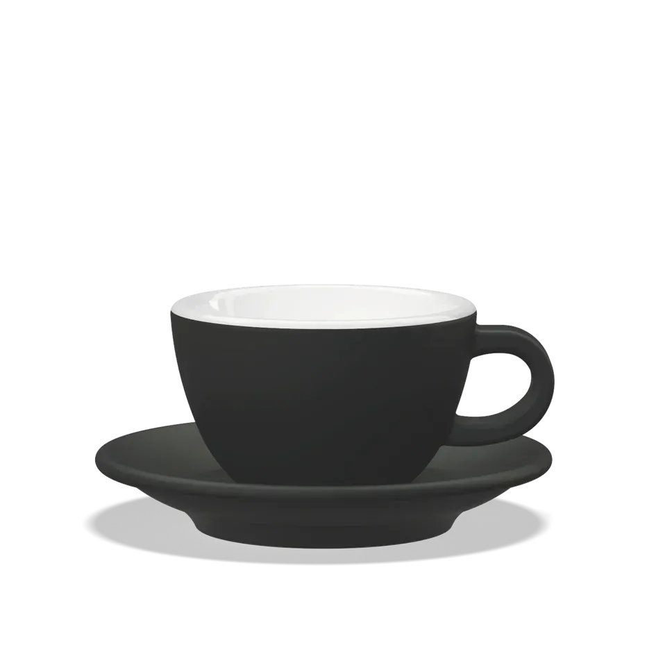 Clubhouse TULIPANO Cappuccino Tasse 210 ml - Verschiedene Farben Clubhouse Cappuccinotasse Schwarz Rheinland Coffee