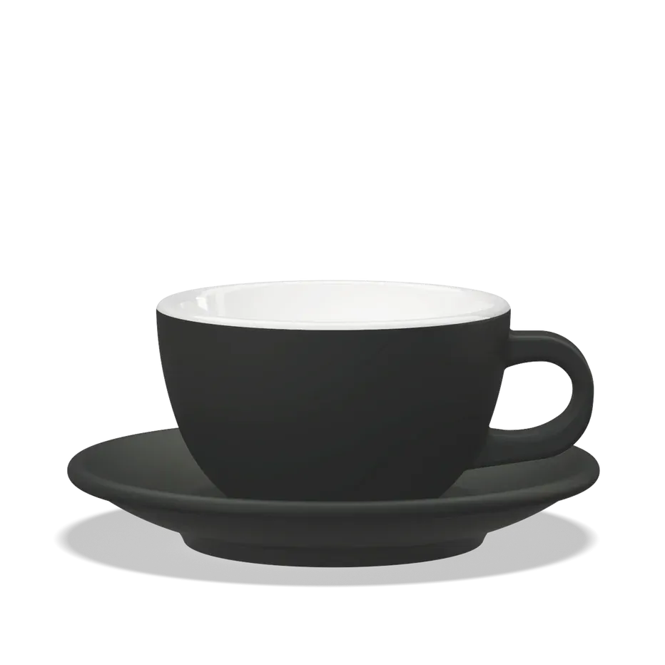 Clubhouse TULIPANO Milchkaffee Tasse 300 ml - Verschiedene Farben Clubhouse Milchkaffeetasse Schwarz Rheinland Coffee