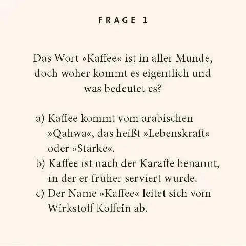 Kaffee-Quiz - 100 Fragen und Antworten - das Kaffeespiel Spiel Bücher - Rheinland.Coffee