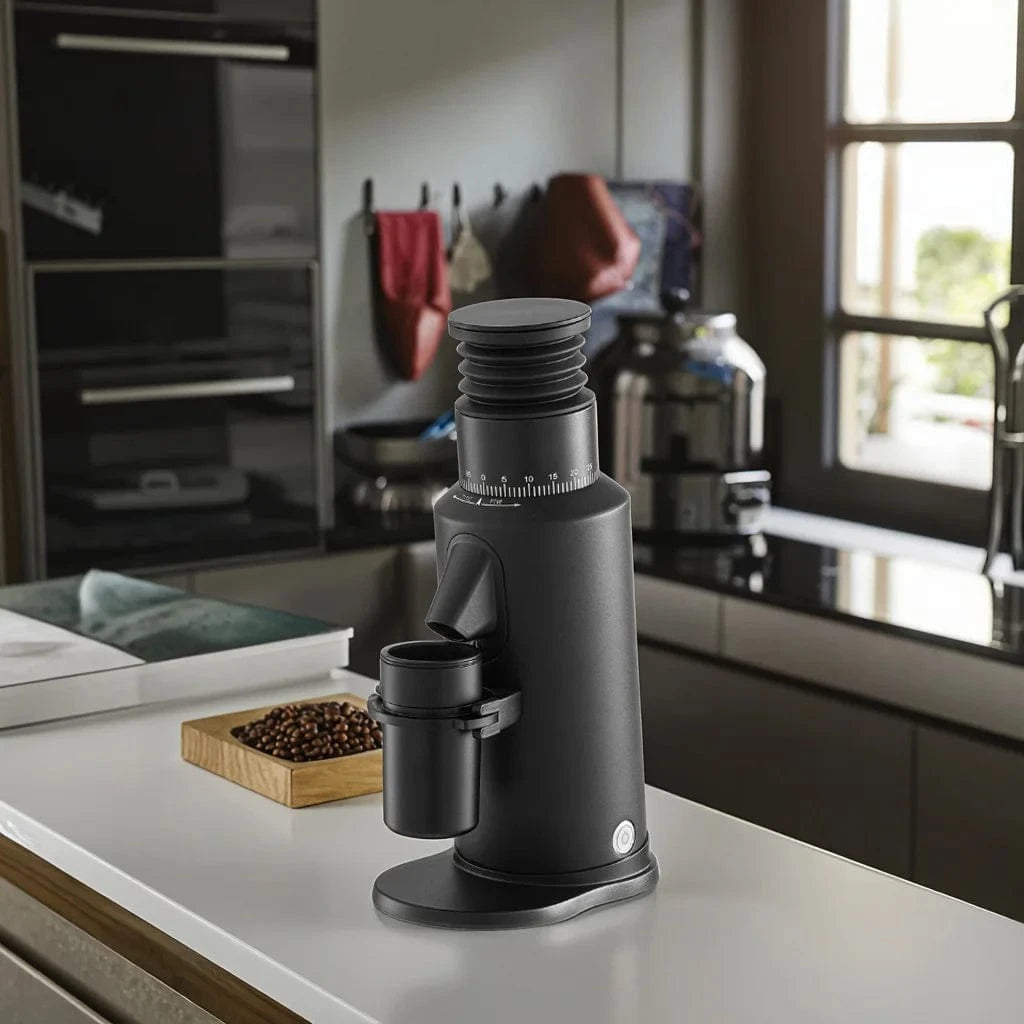 EMIL T64 GEN 2 Single Doser schwarz DLC Scheiben Espressomühle EMIL Kaffeemühlen Rheinland Coffee