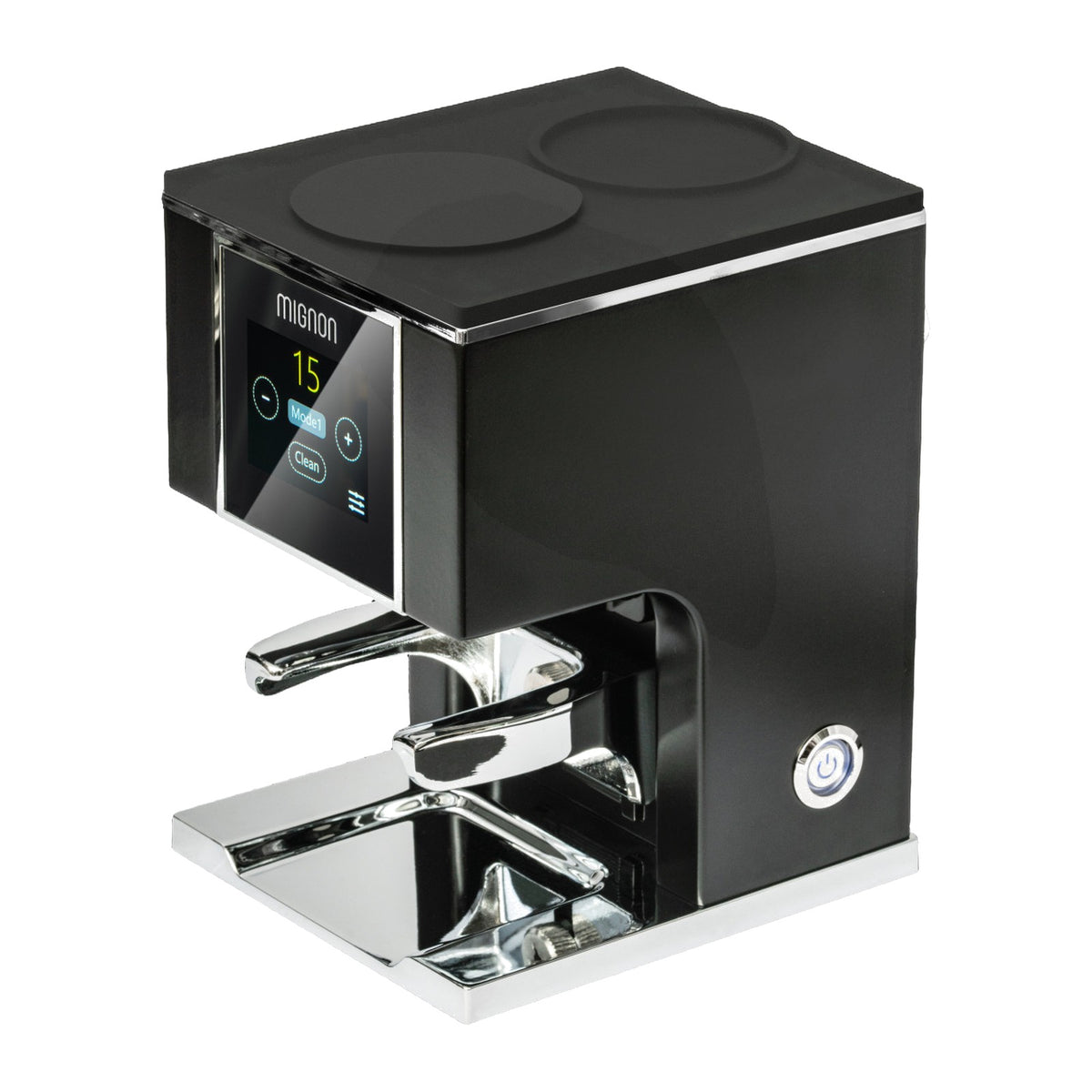 Eureka Mignon Automatic Tamper in Mattschwarz mit Touch-Display