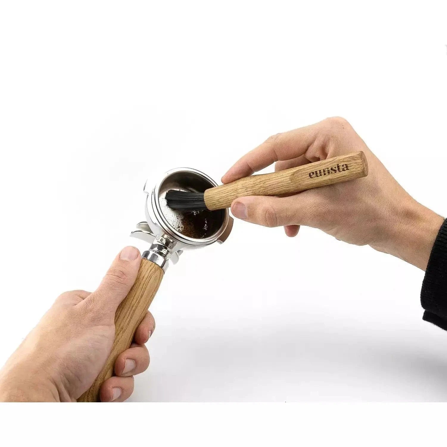 Barista Pinsel - Eurista Brush - Fester Bürstenkopf Nussbaum Olive Eiche Schwarz Pinsel und Bürsten Eurista - Rheinland.Coffee