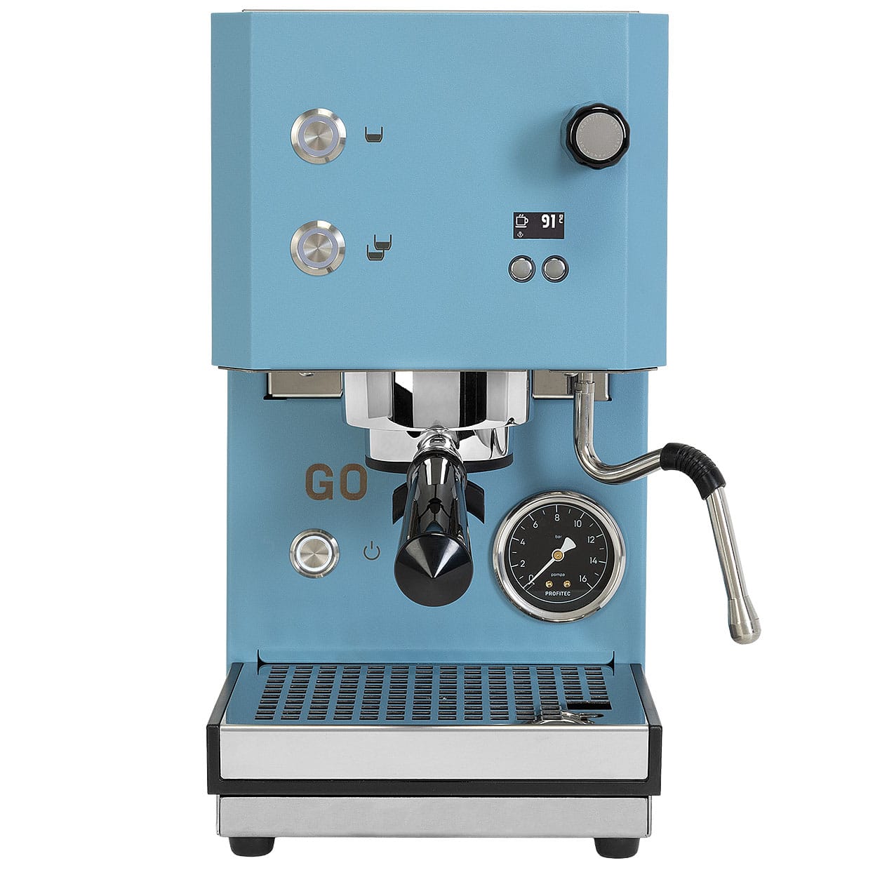 Profitec GO 2.0 – Die Next Level Einkreiser-Siebträgermaschine Profitec Espressomaschinen Blau Rheinland Coffee