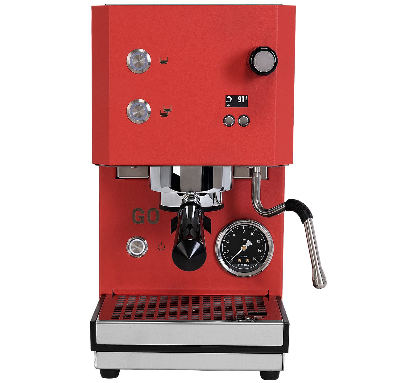 Profitec GO 2.0 – Die Next Level Einkreiser-Siebträgermaschine Profitec Espressomaschinen Rot Rheinland Coffee