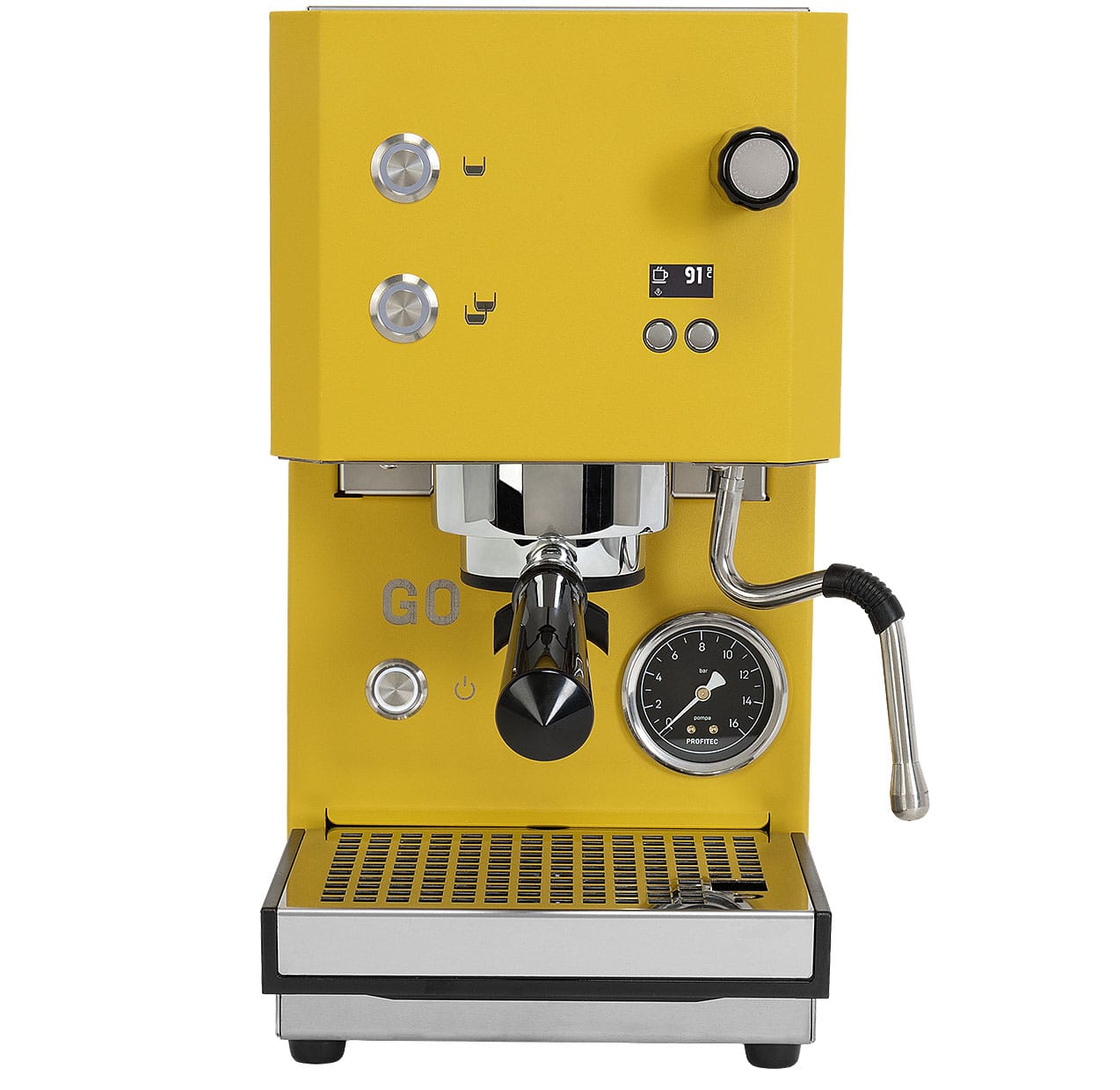 Profitec GO 2.0 – Die Next Level Einkreiser-Siebträgermaschine Profitec Espressomaschinen Gelb Rheinland Coffee