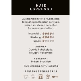 Haie Espresso - Kölner Kaffeemanufaktur Kaffee Kölner Kaffeemanufaktur    - Rheinland.Coffee