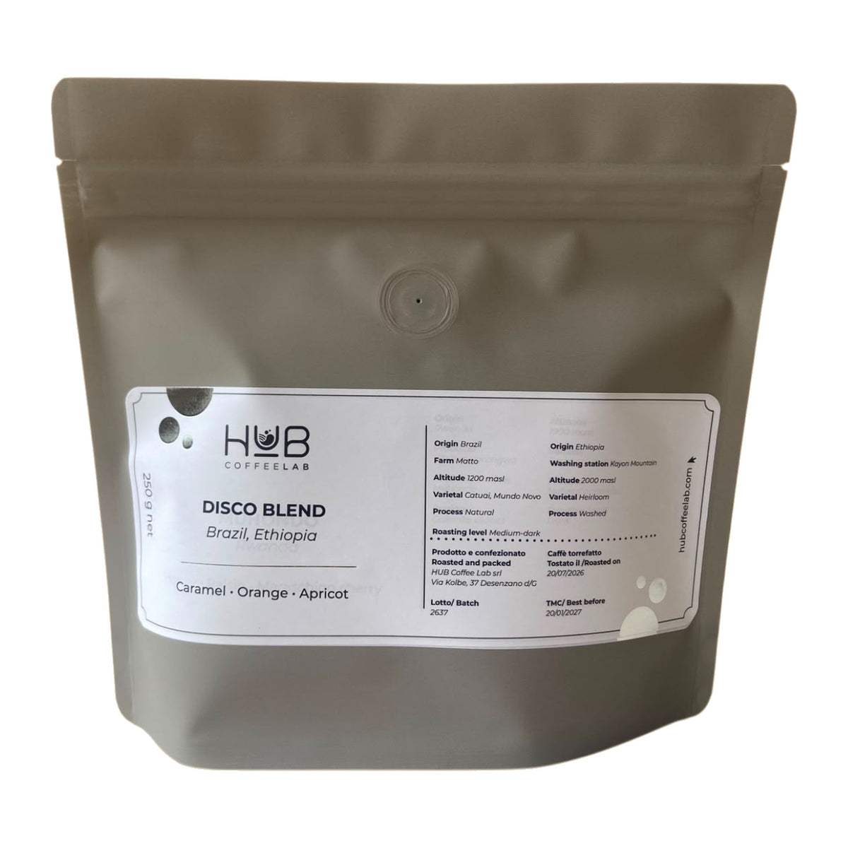 HUB Coffee Lab Disco Blend – 250-g-Beutel Espressobohnen