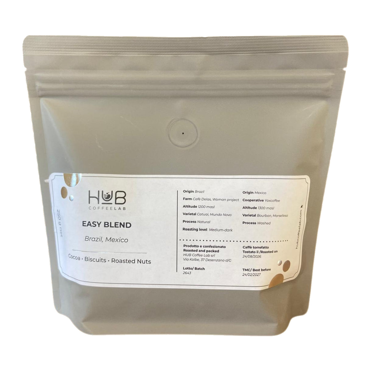 HUB Coffee Lab Easy Blend – 250-g-Beutel Espressobohnen