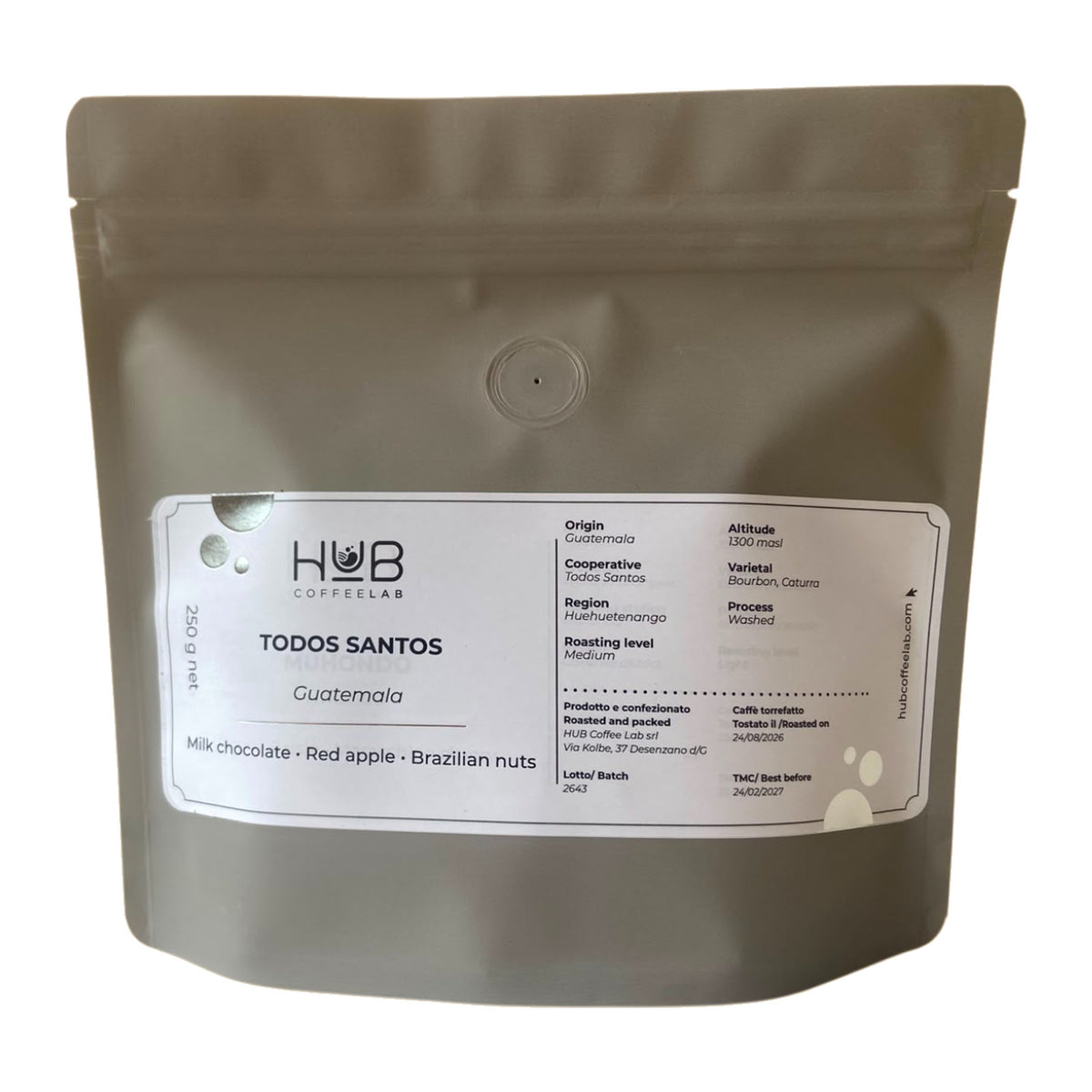 HUB Coffee Lab Guatemala Todos Santos – 250-g-Beutel Kaffeebohnen