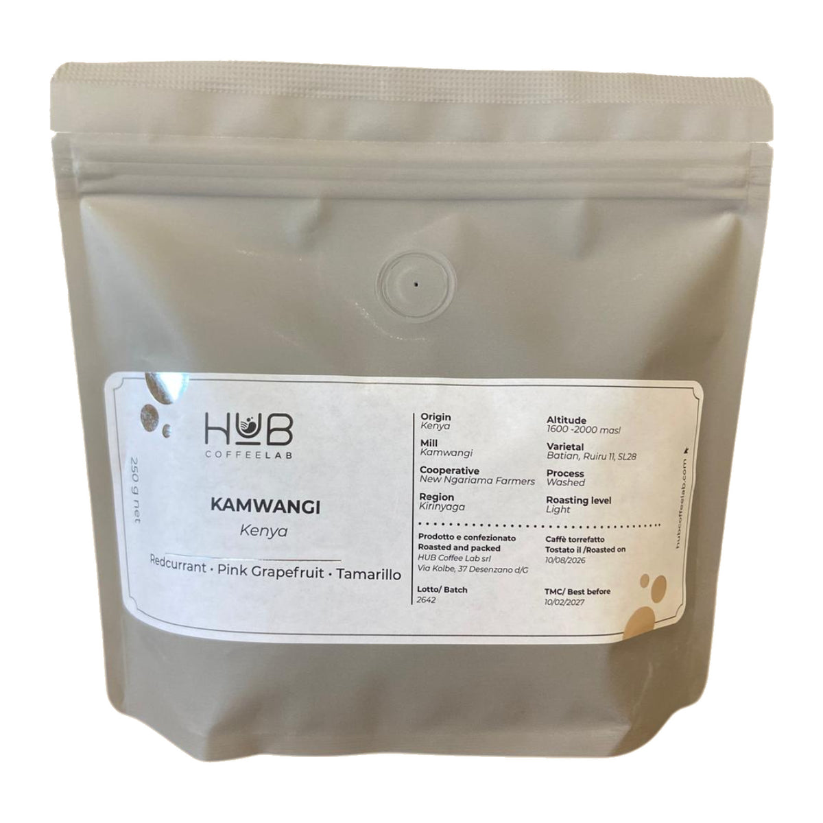 HUB Coffee Lab Kenya Kamwangi – 250-g-Beutel Kaffeebohnen