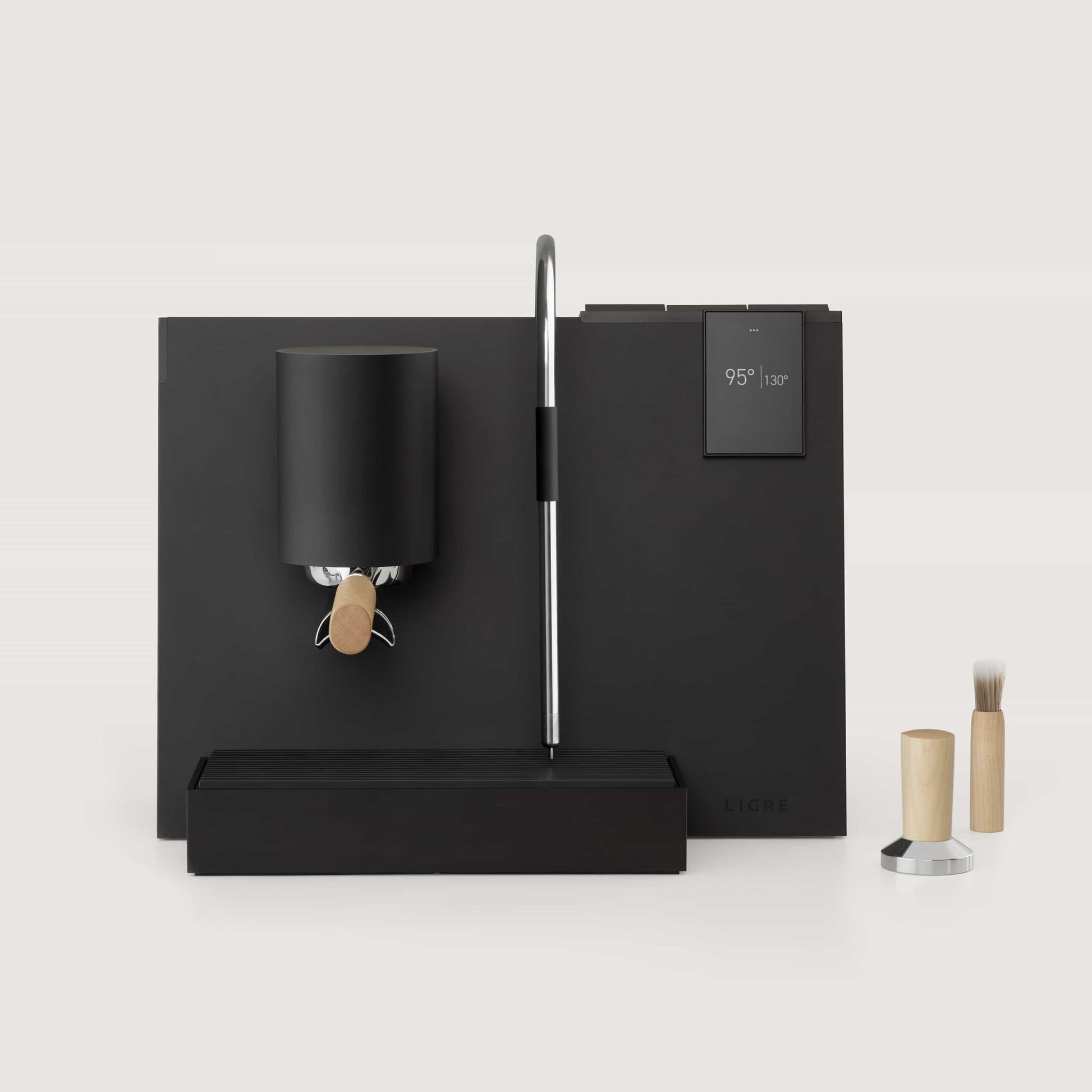 LIGRE youn in black-mat mit Zubehör aus Ahorn