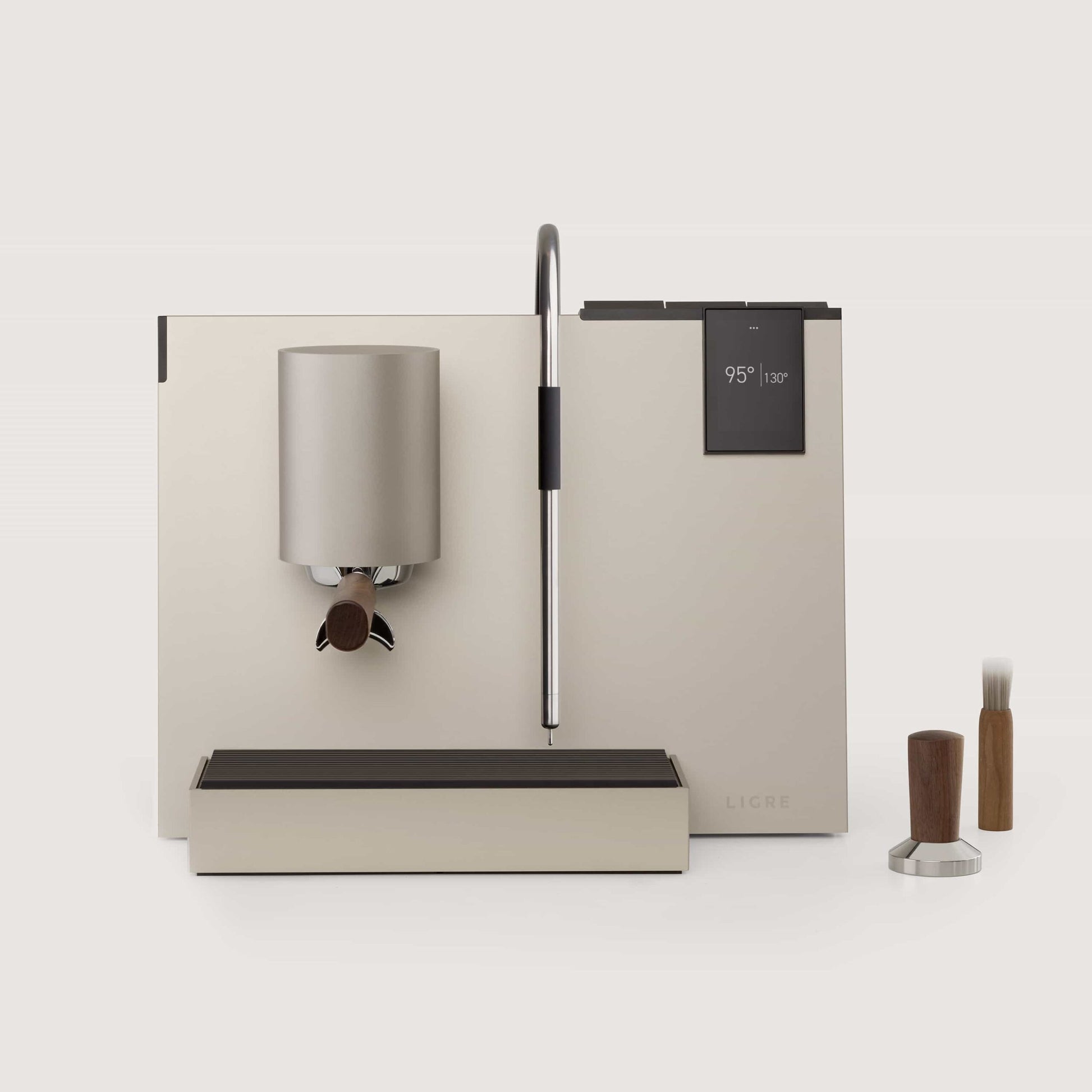LIGRE youn in silver-beige mit Zubehör aus Nussbaum