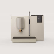 LIGRE youn Espressomaschine in silver-beige mit Siebträger und Tamper