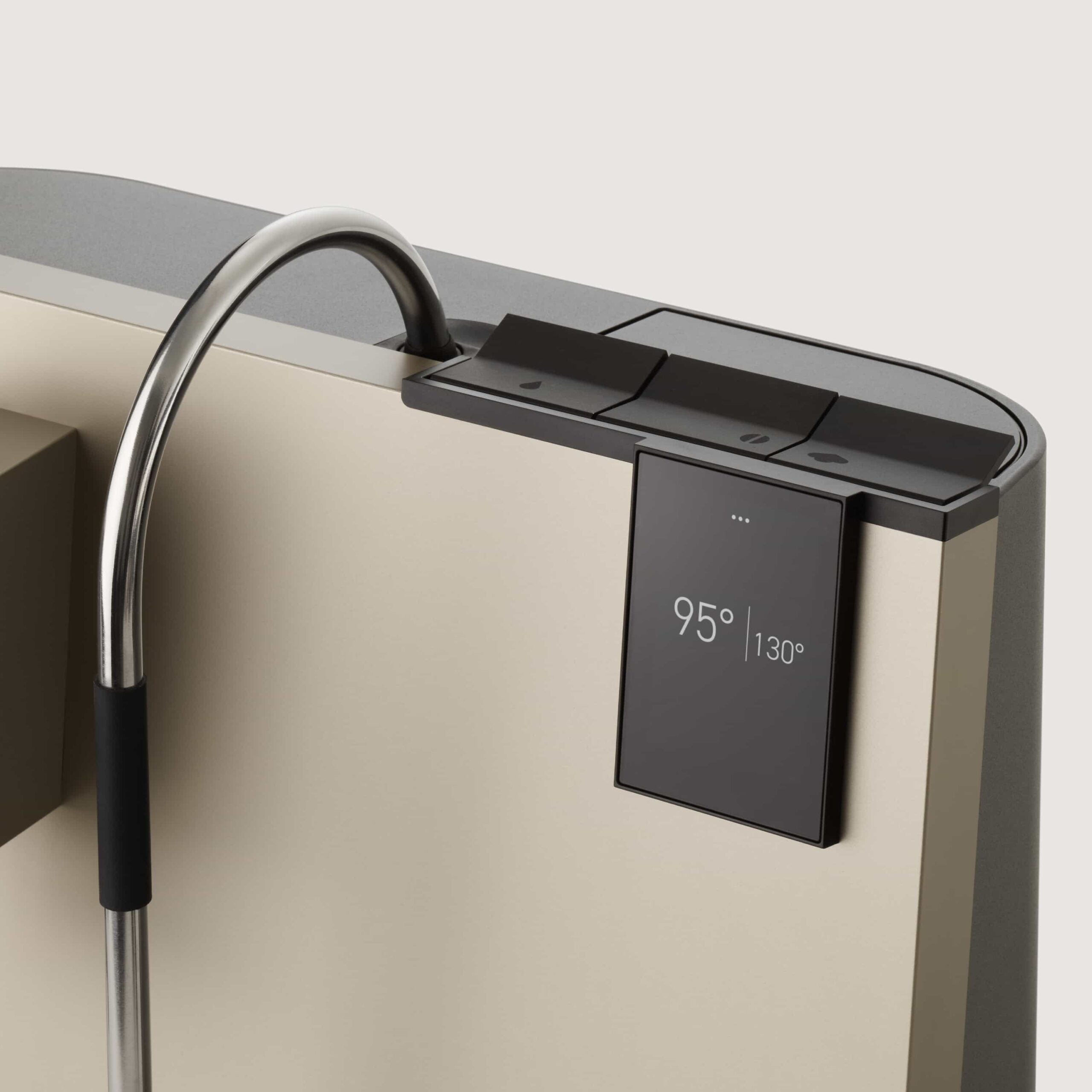 Touchdisplay der LIGRE youn mit Temperaturanzeige