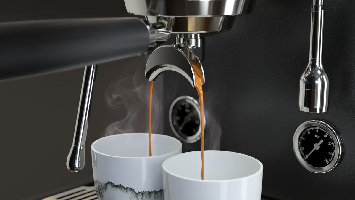 Doppelter Espressobezug aus der Mahlkönig Xenia in zwei Tassen
