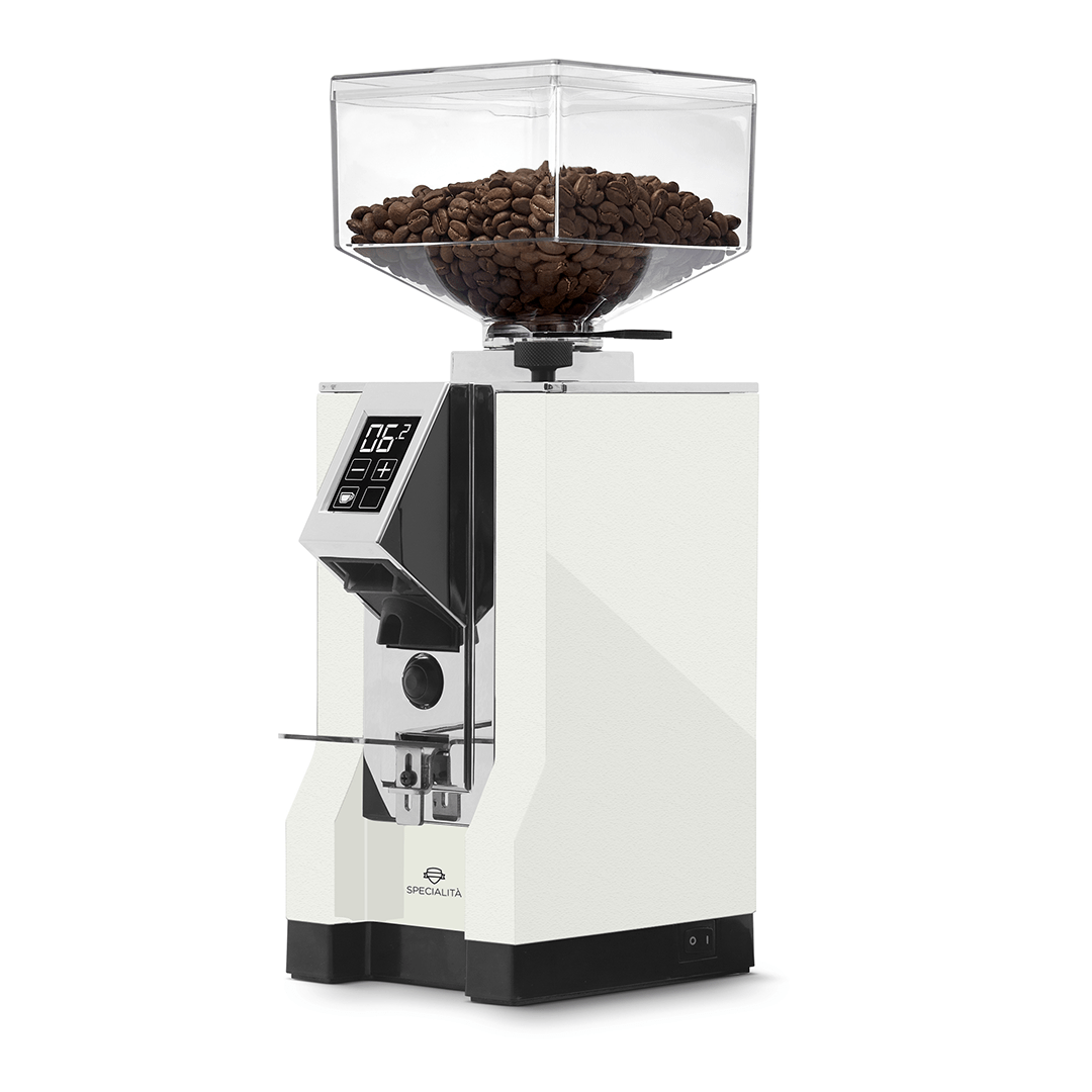 Eureka Mignon SPECIALITA - DIE Espressomühle für zu Hause Eureka Kaffeemühlen Weiß Textur Rheinland Coffee