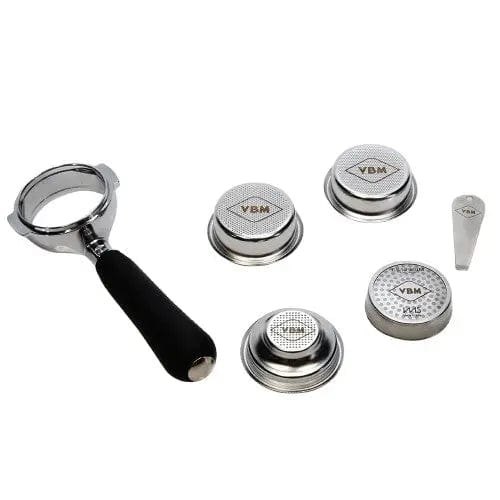VBM Tasting Kit - Bodenloser E61 Siebträger, 3 Siebe, Dusche, Filter Remover Siebe VBM - Rheinland.Coffee