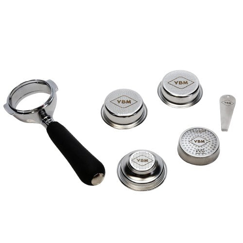 VBM Tasting Kit - Bodenloser E61 Siebträger, 3 Siebe, Dusche, Filter Remover Siebe VBM    - Rheinland.Coffee