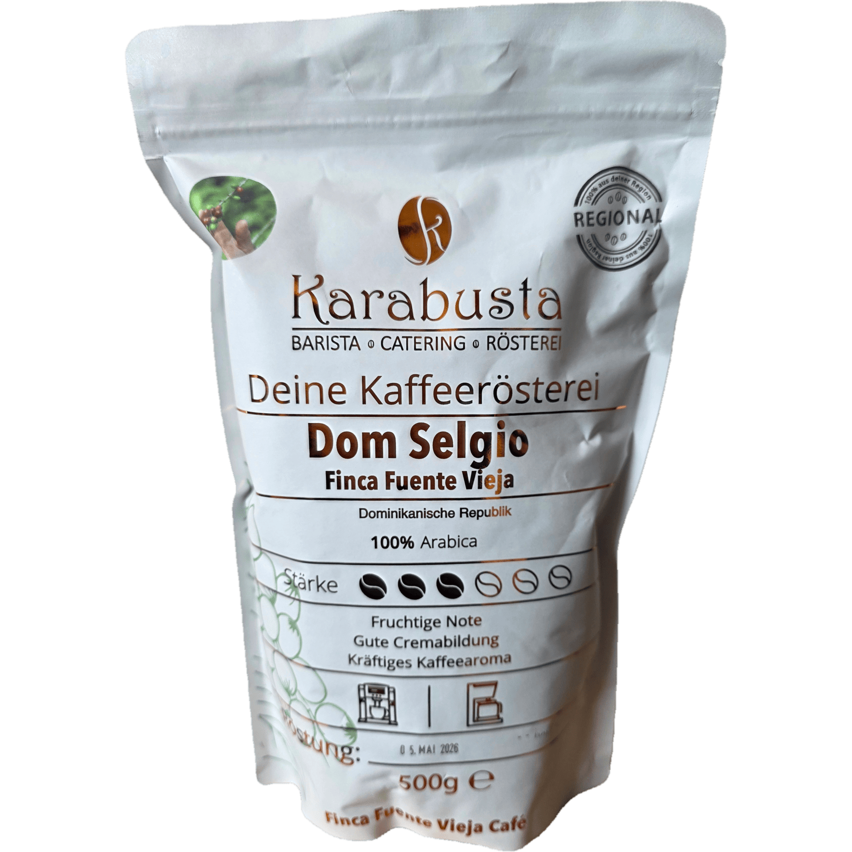 Karabusta Dom Selgio – Dein Karibik-Urlaub in der Kaffeetasse Dr. Kaffees Röstorium Kaffee Ganze Bohnen / 500 Gramm Rheinland Coffee