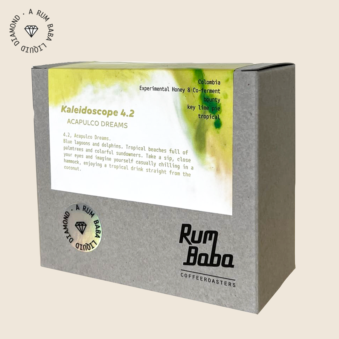 Rum Baba Kaleidoscope 4.2 Acapulco Dreams – 200-g-Box Kaffeebohnen