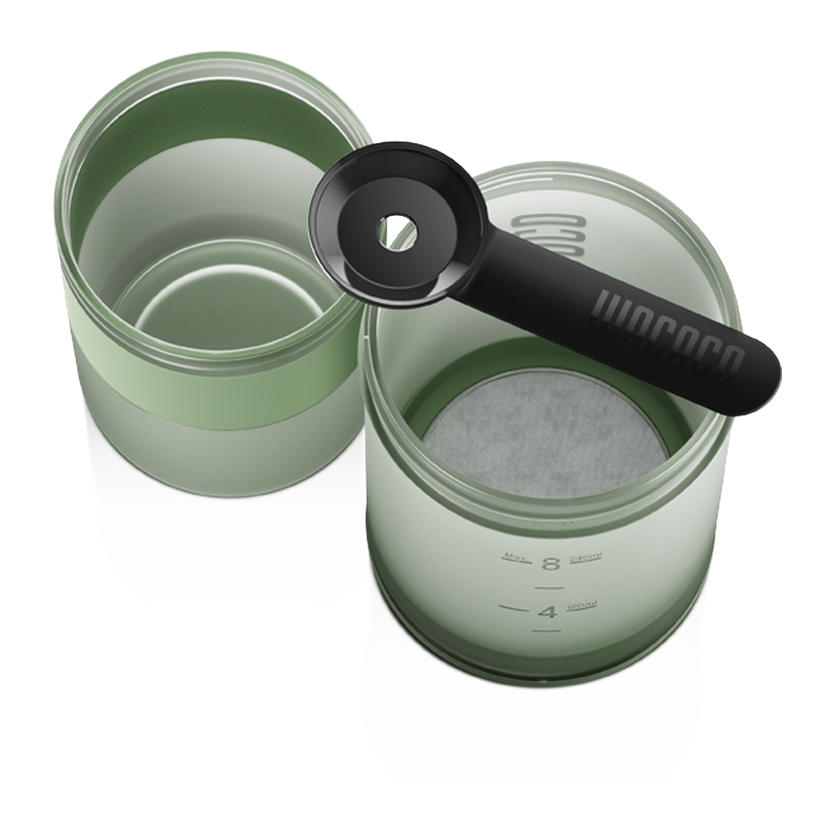 Wacaco Prestina Sage Green – Pressvorgang mit der Tasse