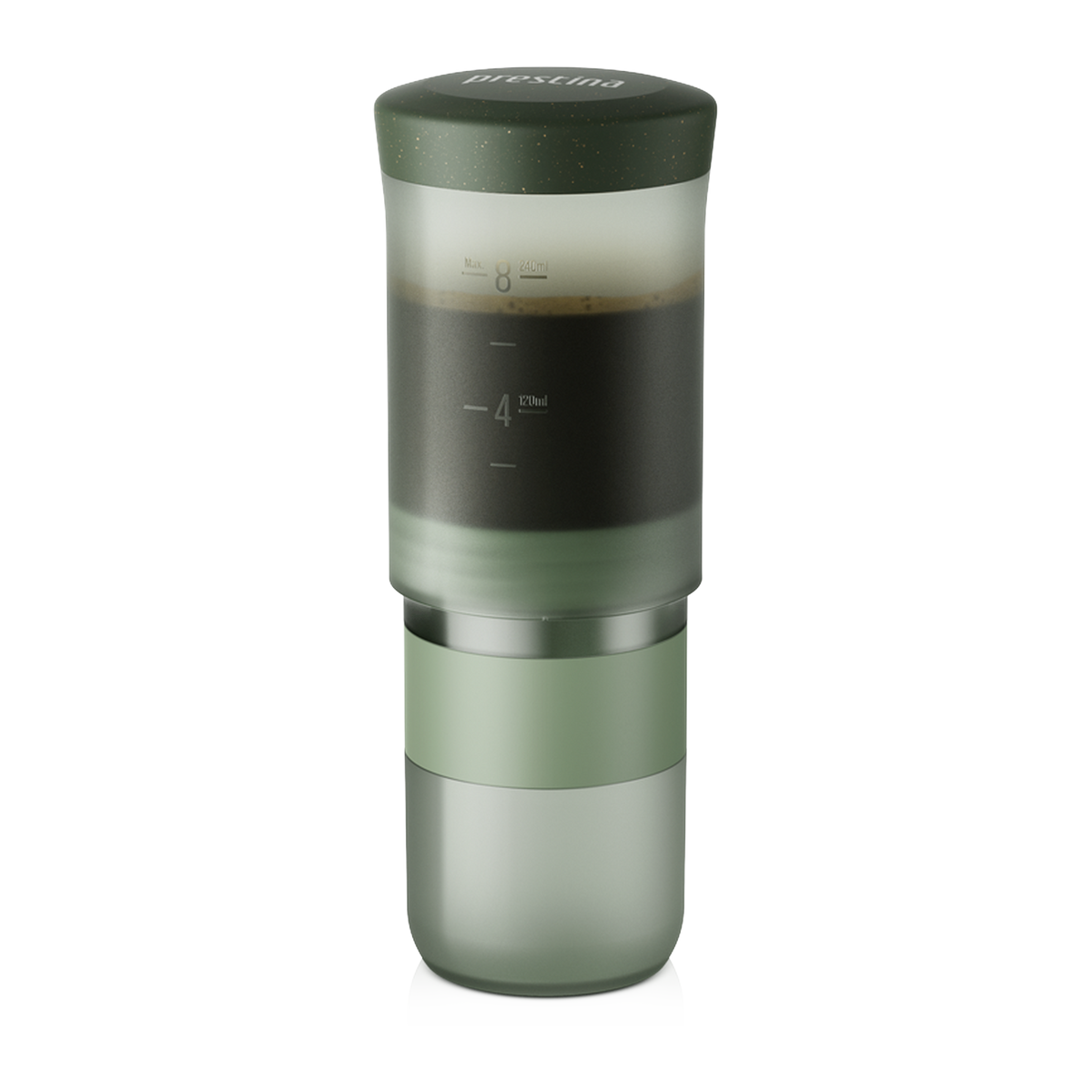 Wacaco Prestina Sage Green – Detailansicht der Brühkammer