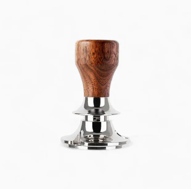 Kalibrierter & Selbstnivellierender Kaffeetamper 58 mm (Walnuss-Griff) – Perfektion für jeden Espresso-Shot Lastaforest Tamper Nussholz Rheinland Coffee