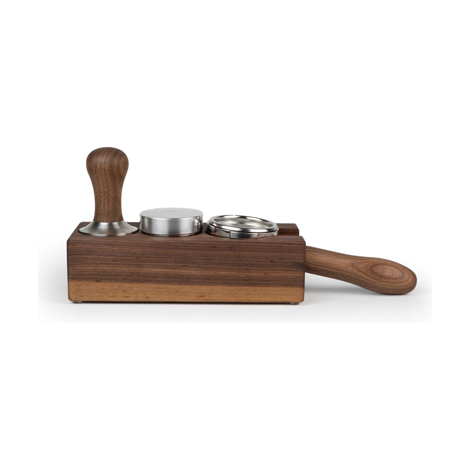Brewspire Tamping Station TRIO - längs HOLZ Tamper Station Brewspire - Rheinland.Coffee