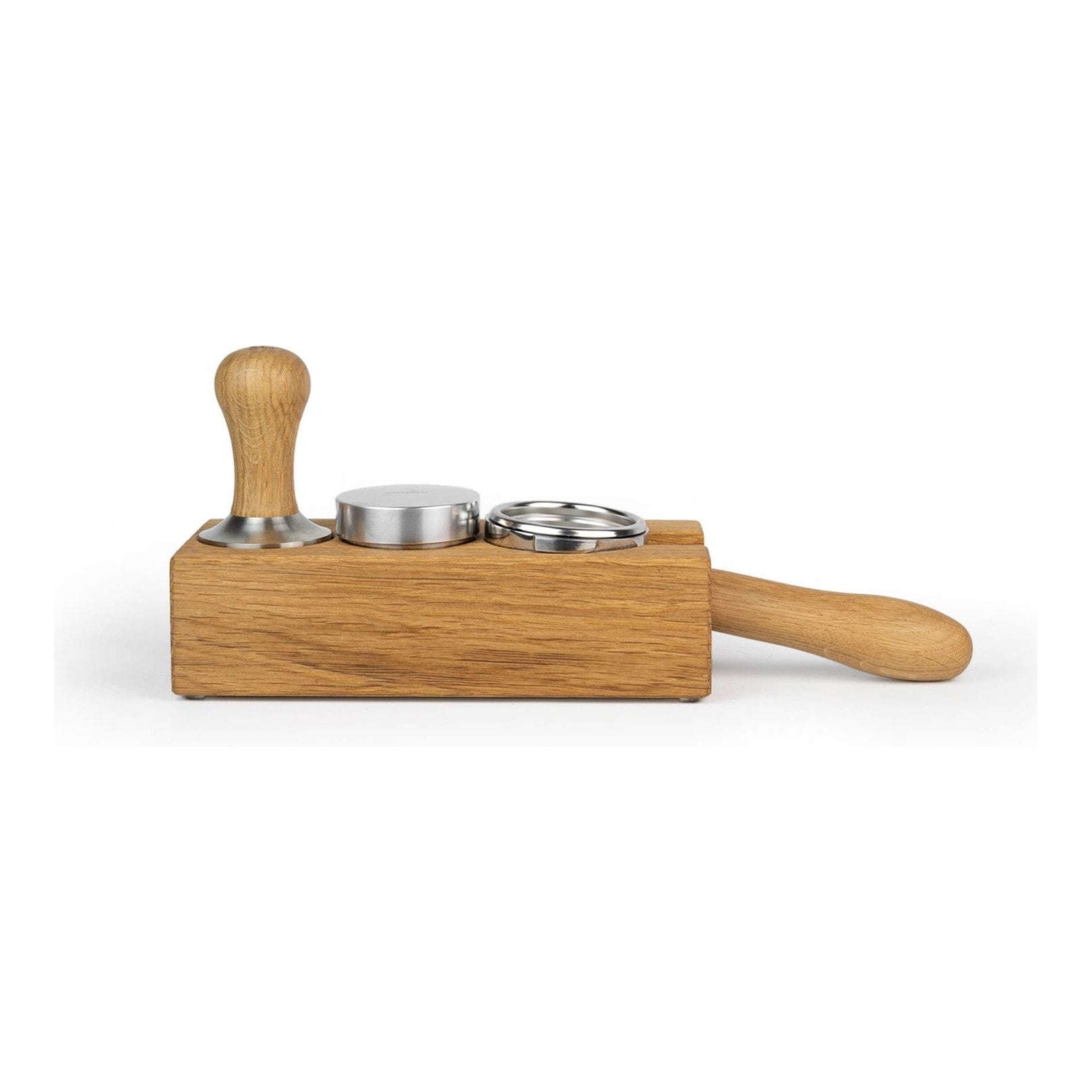 Brewspire Tamping Station TRIO - längs HOLZ Tamper Station Brewspire - Rheinland.Coffee