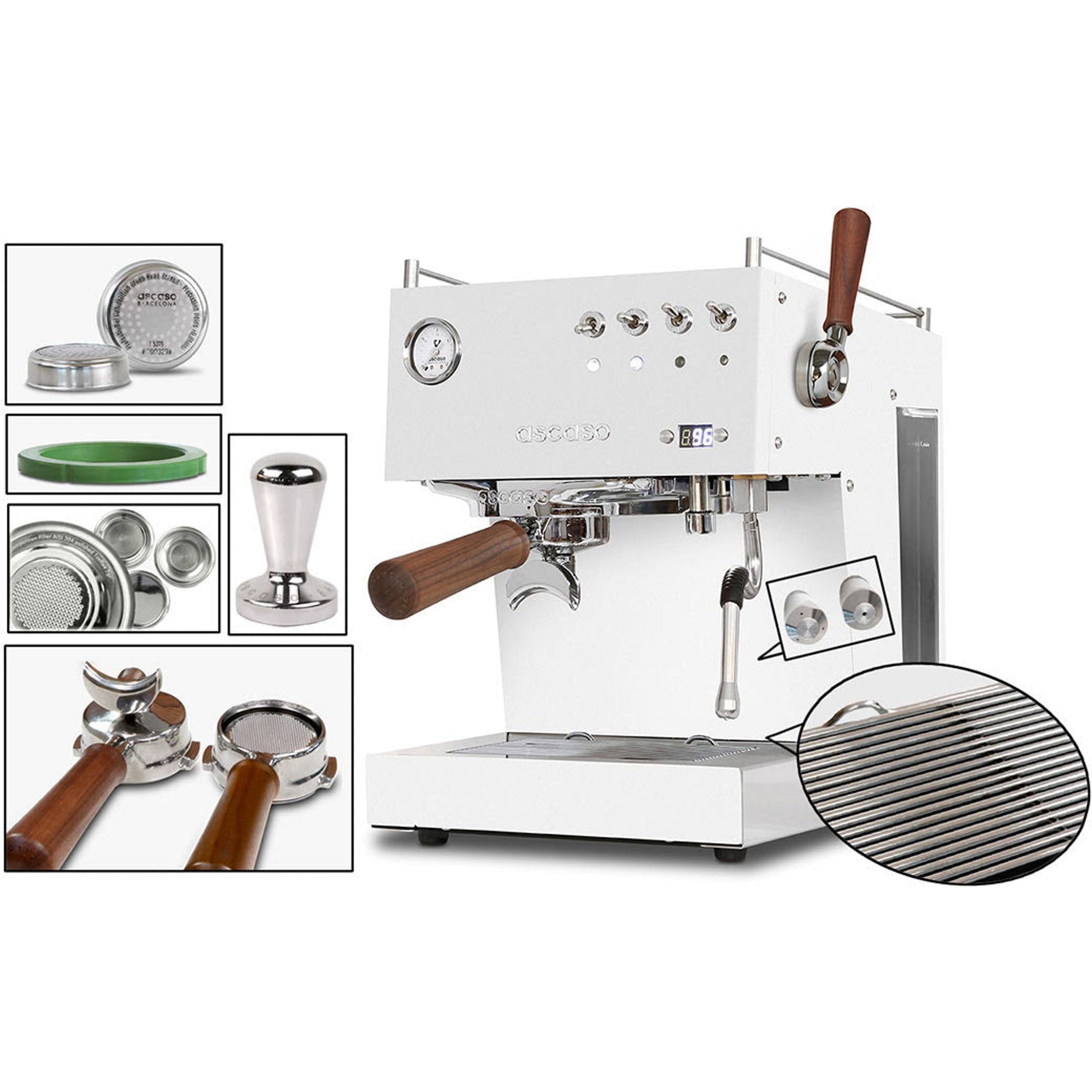 Ascaso Steel DUO PLUS – Dual-Thermoblock, PID, Profi-Features Espressomaschinen Ascaso - Rheinland.Coffee