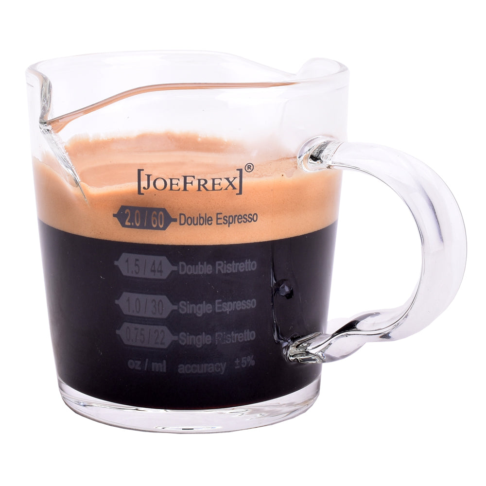 Espresso Shotglas Doppel-Auslauf - für Doppio Dosierbecher JoeFrex    - Rheinland.Coffee