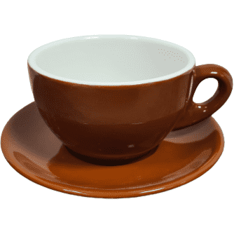 Milchkaffee Tasse Braun - Weiß von Nuova Point 290 ml  - Serie Palermo Kaffee- und Teetassen Nuova Point    - Rheinland.Coffee