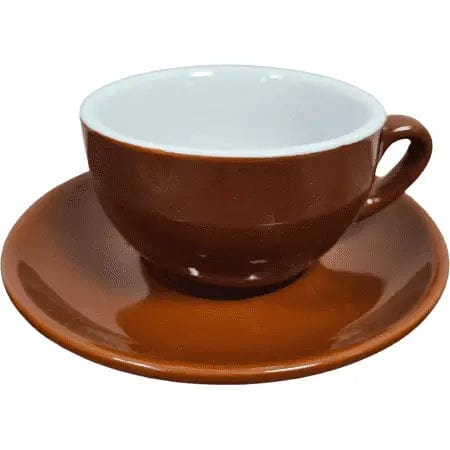 Cappuccino Tasse und Untertasse Braun Serie Palermo von Nuova Point 200 ml Cappuccinotasse Nuova Point - Rheinland.Coffee