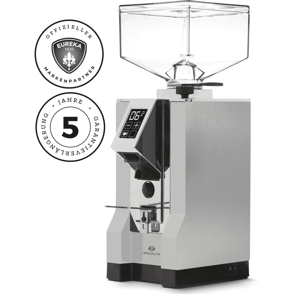 Eureka Mignon Specialita - natur silber poliert - 16 CR Kaffeemühlen Eureka Grau   - Rheinland.Coffee