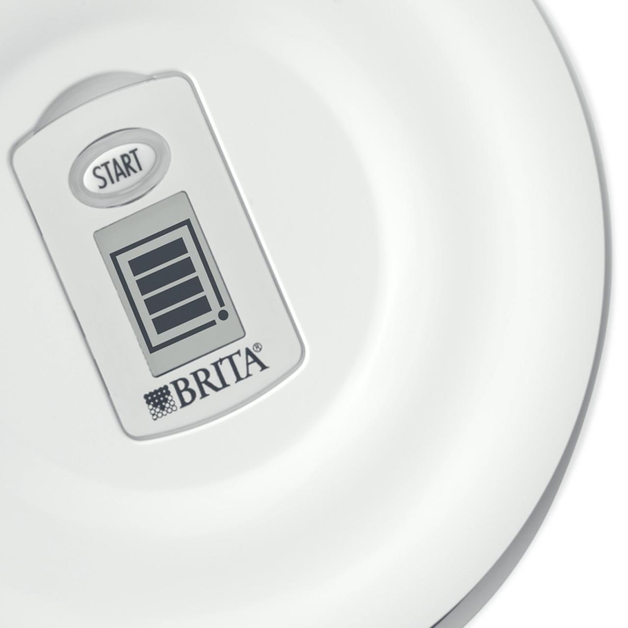 BRITA Wasserkaraffe mit Filter Weiß-Grau inkl. 1 MicroDisc Wasserfilter Wasserfilter Brita    - Rheinland.Coffee